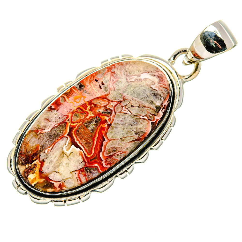 Crazy Lace Agate Pendants handcrafted by Anasilvercos - PD36174 - Photo 2