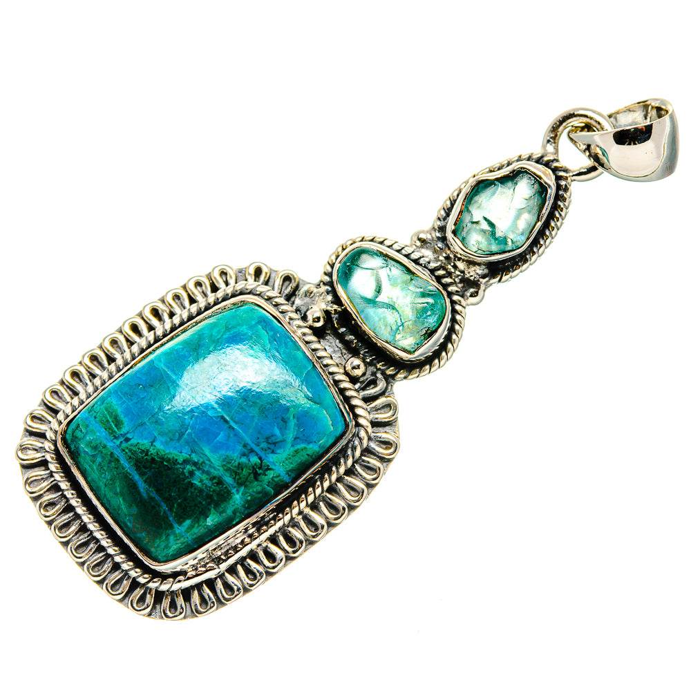 Chrysocolla Pendants handcrafted by Anasilvercos - PD36176 - Photo 2