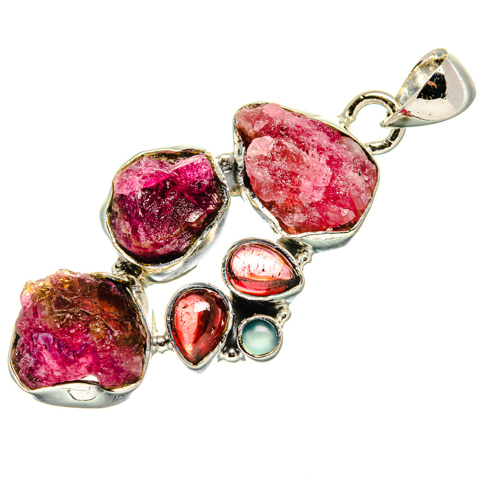 Pink Tourmaline Pendants handcrafted by Anasilvercos - PD36181 - Photo 2