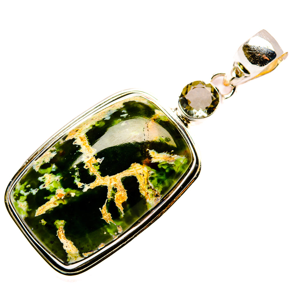 Rainforest Opal, Green Amethyst Pendants handcrafted by Anasilvercos - PD36201 - Photo 2