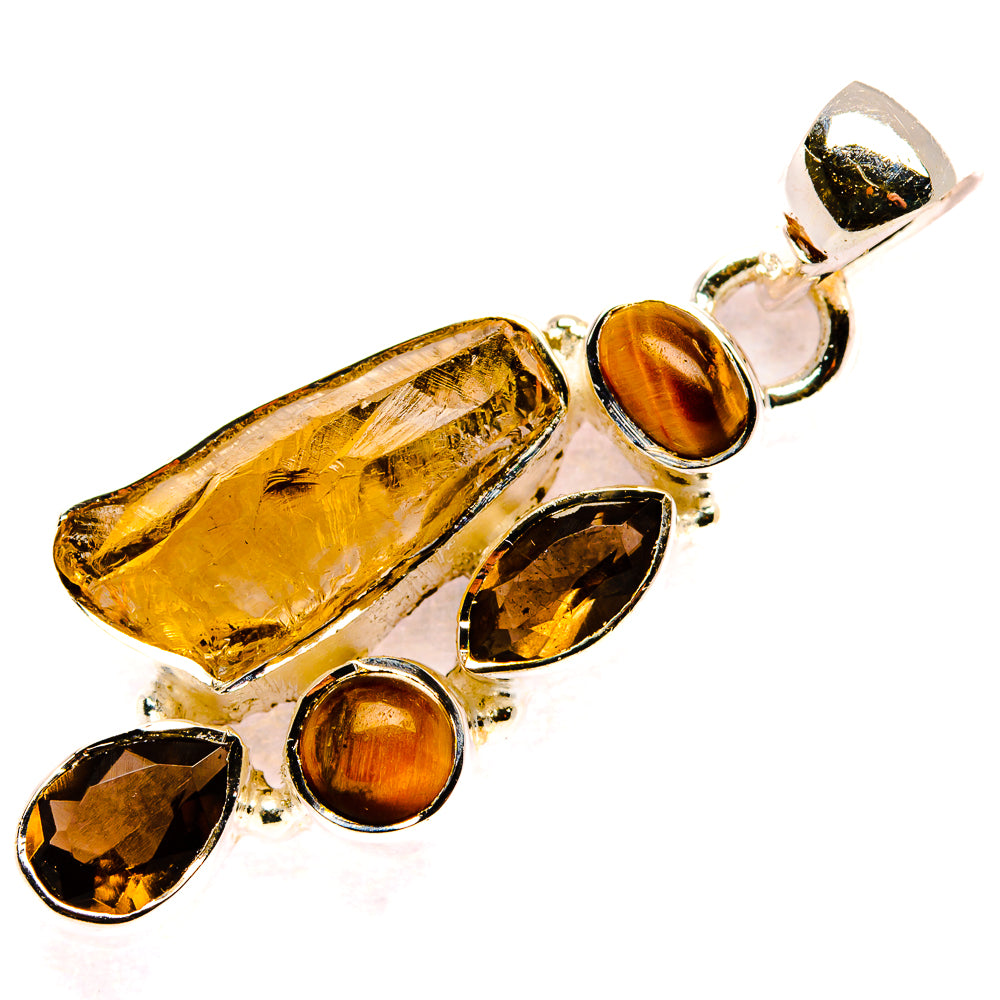 Citrine, Tiger Eye, Smoky Quartz Pendants handcrafted by Anasilvercos - PD36228 - Photo 2