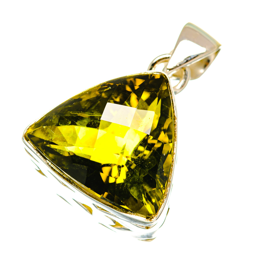 Olive Quartz Pendants handcrafted by Anasilvercos - PD3630