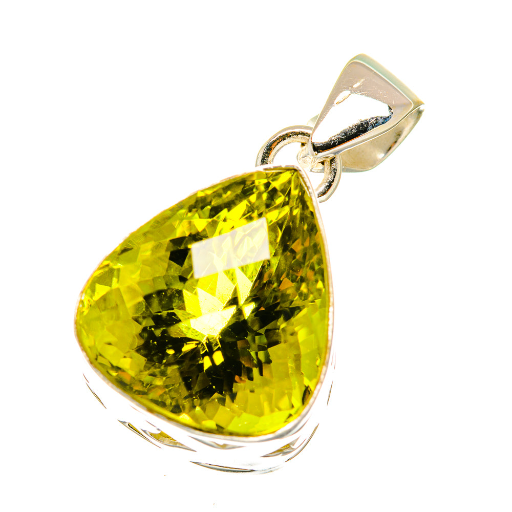 Olive Quartz Pendants handcrafted by Anasilvercos - PD3631