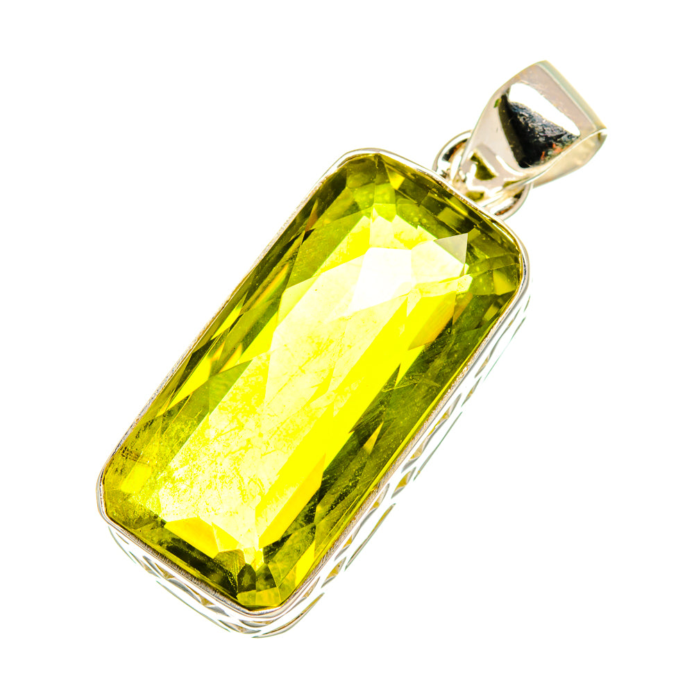 Olive Quartz Pendants handcrafted by Anasilvercos - PD3632