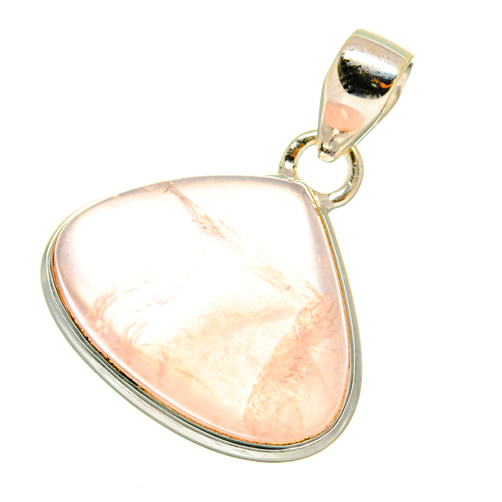Rose Quartz Pendants handcrafted by Anasilvercos - PD3634