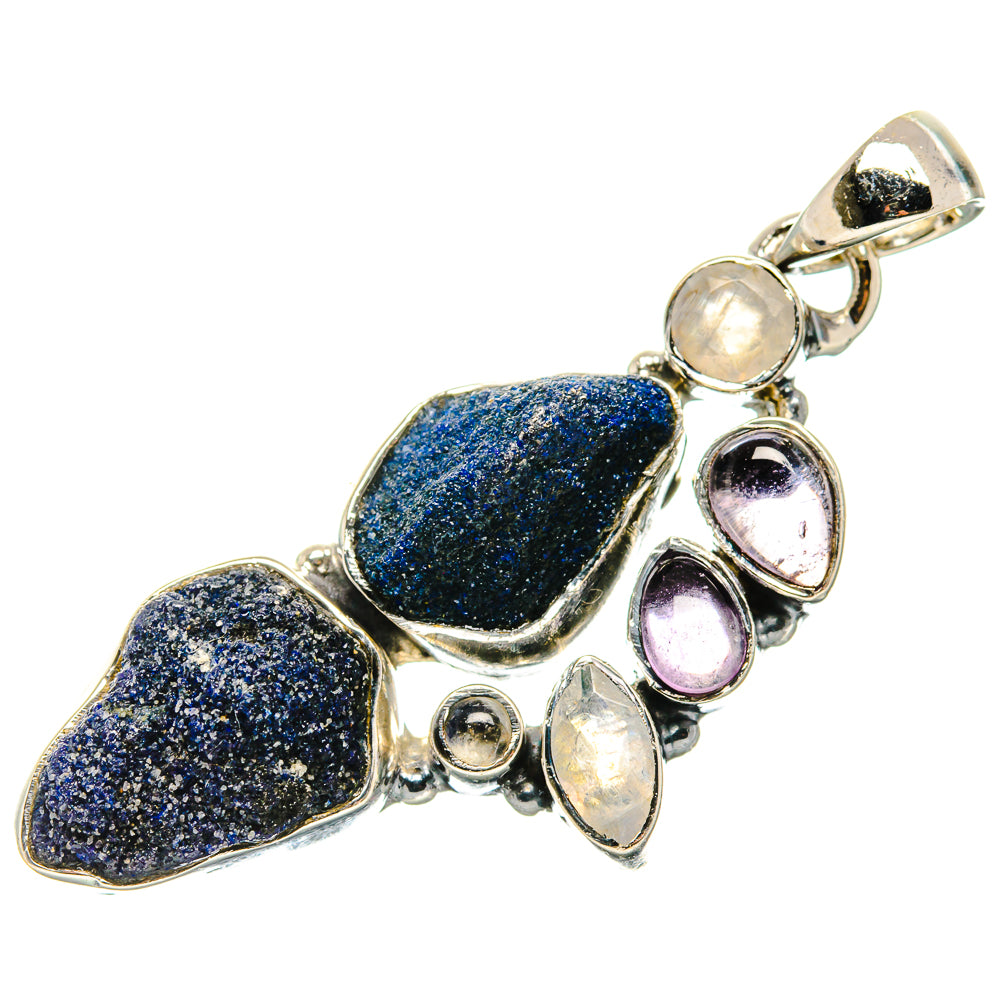 Lapis Lazuli, Rainbow Moonstone, Amethyst Pendants handcrafted by Anasilvercos - PD36402 - Photo 2