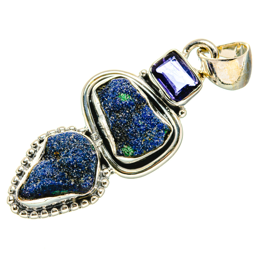 Azurite, Tanzanite Pendants handcrafted by Anasilvercos - PD36404 - Photo 2