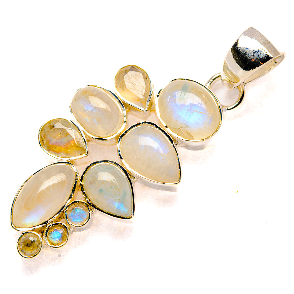 Rainbow Moonstone Pendants handcrafted by Anasilvercos - PD36432 - Photo 2