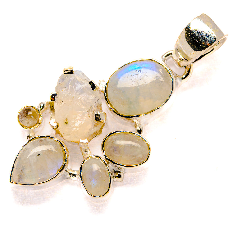 Rainbow Moonstone Pendants handcrafted by Anasilvercos - PD36434 - Photo 2