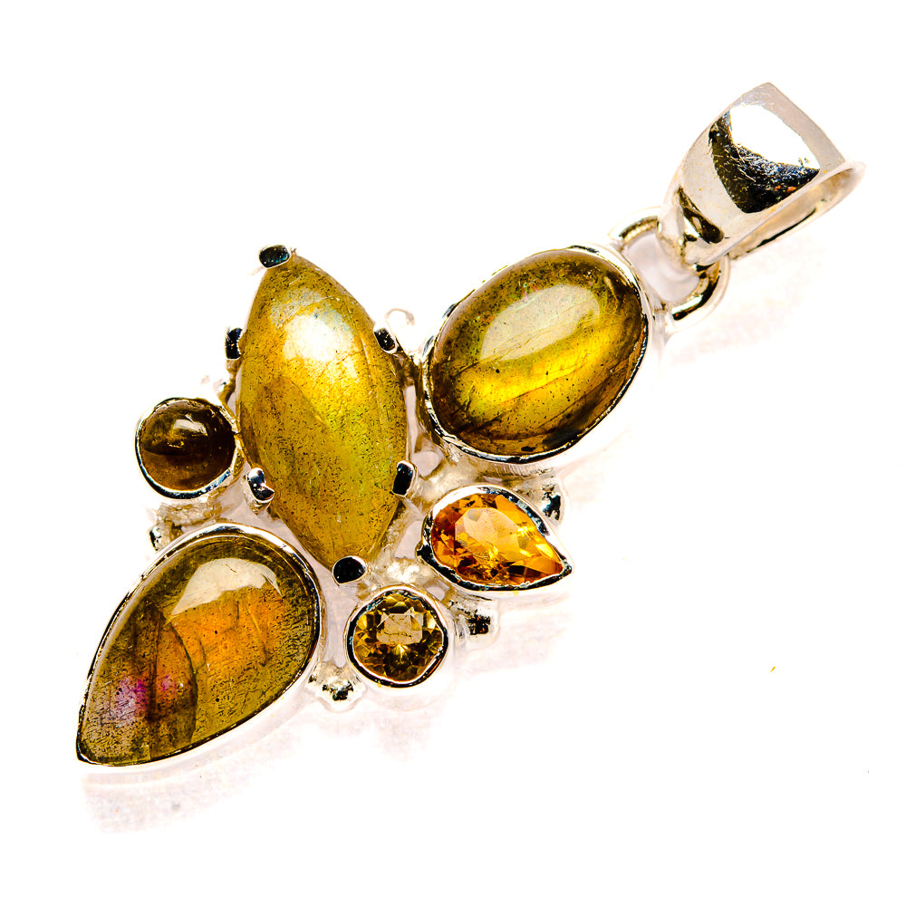 Labradorite, Smoky Quartz, Citrine Pendants handcrafted by Anasilvercos - PD36439 - Photo 2