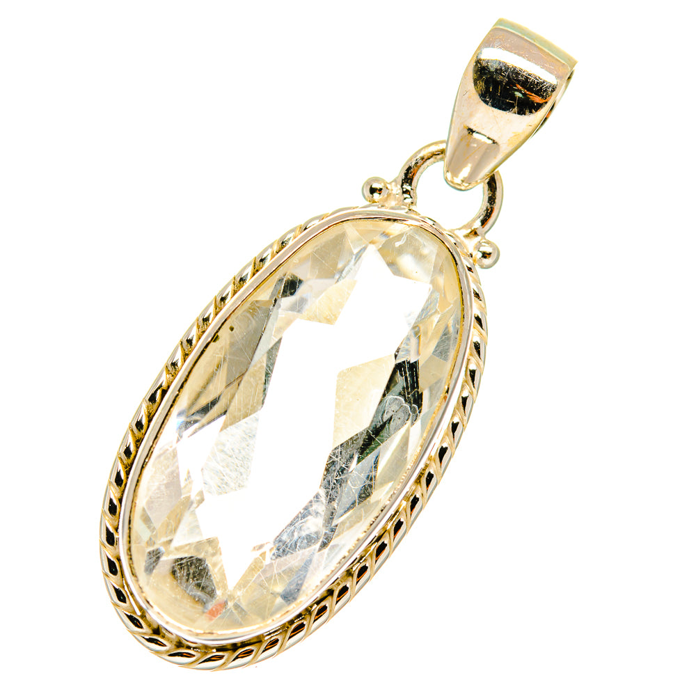 White Quartz Pendants handcrafted by Anasilvercos - PD3645