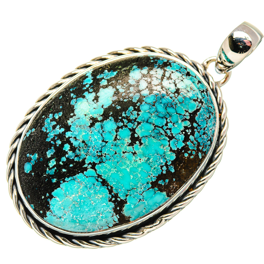 Tibetan Turquoise Pendants handcrafted by Anasilvercos - PD36452 - Photo 2