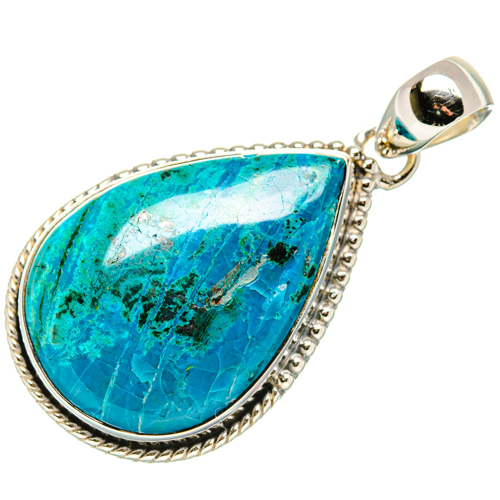 Chrysocolla Pendants handcrafted by Anasilvercos - PD36482 - Photo 2