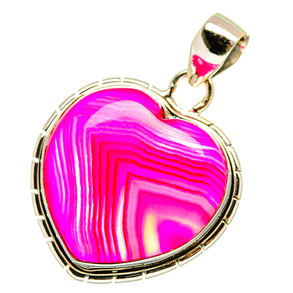 Pink Botswana Agate Pendants handcrafted by Anasilvercos - PD3650