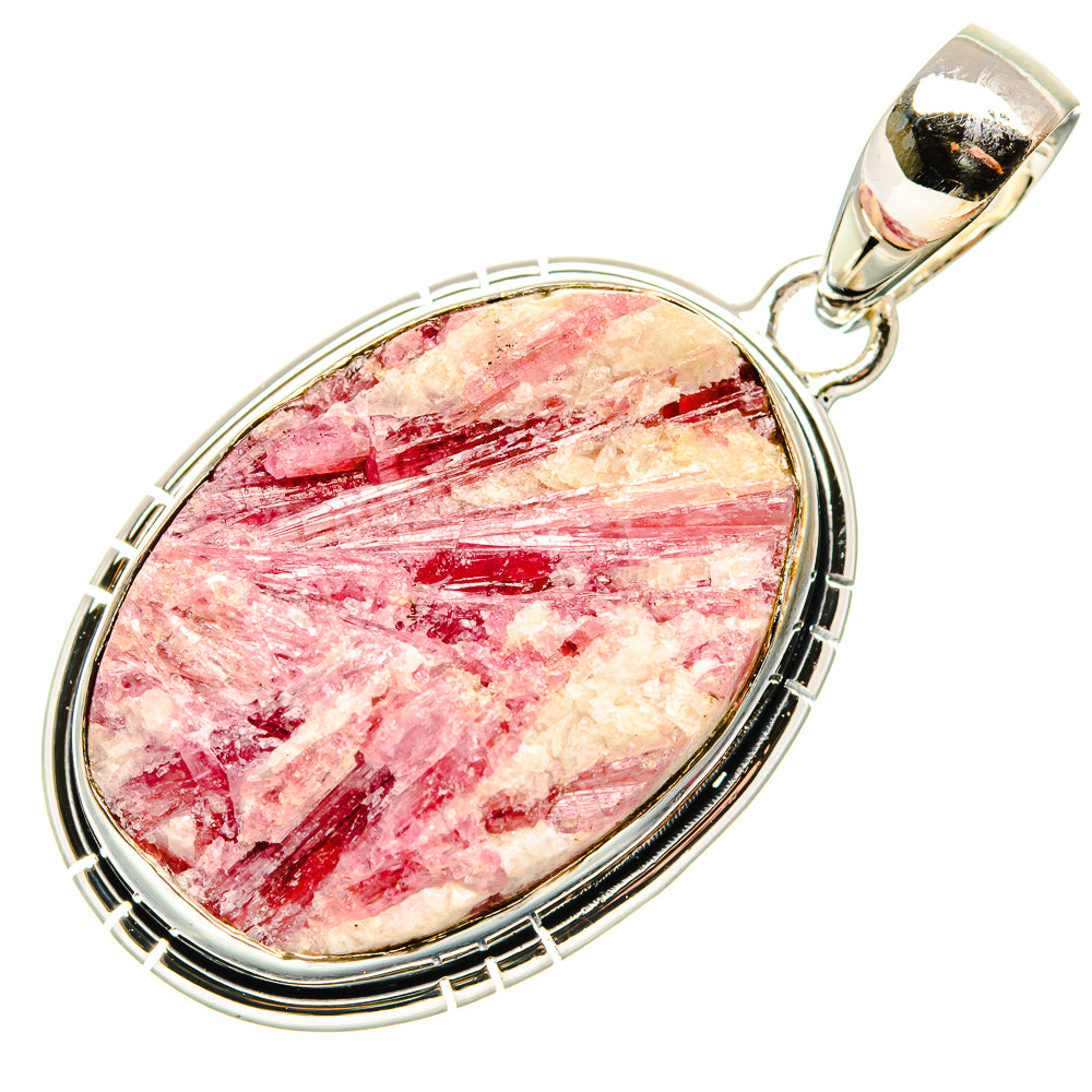 Pink Tourmaline In Quartz Pendants handcrafted by Anasilvercos - PD36501 - Photo 2