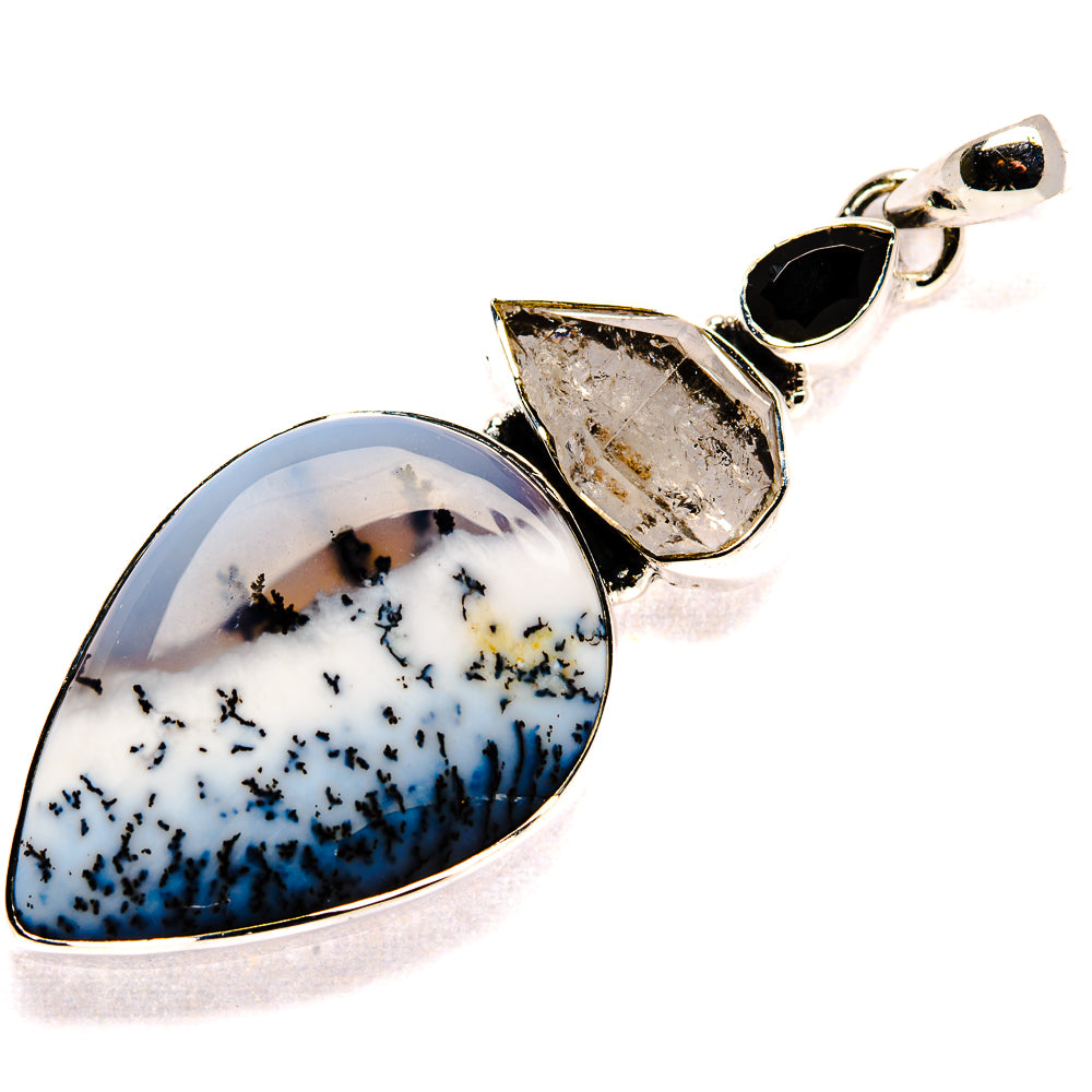 Dendritic Opal Pendants handcrafted by Anasilvercos - PD36541 - Photo 2