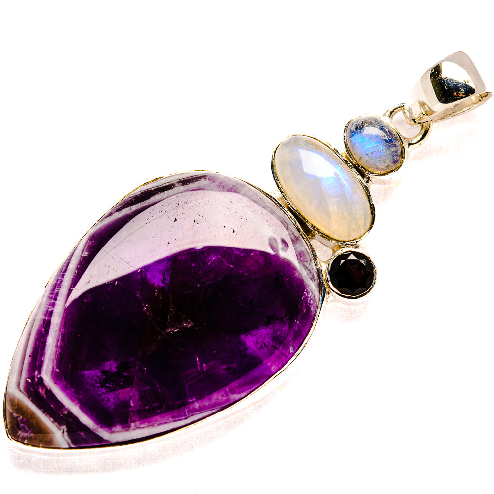 Chevron Amethyst Pendants handcrafted by Anasilvercos - PD36542 - Photo 2