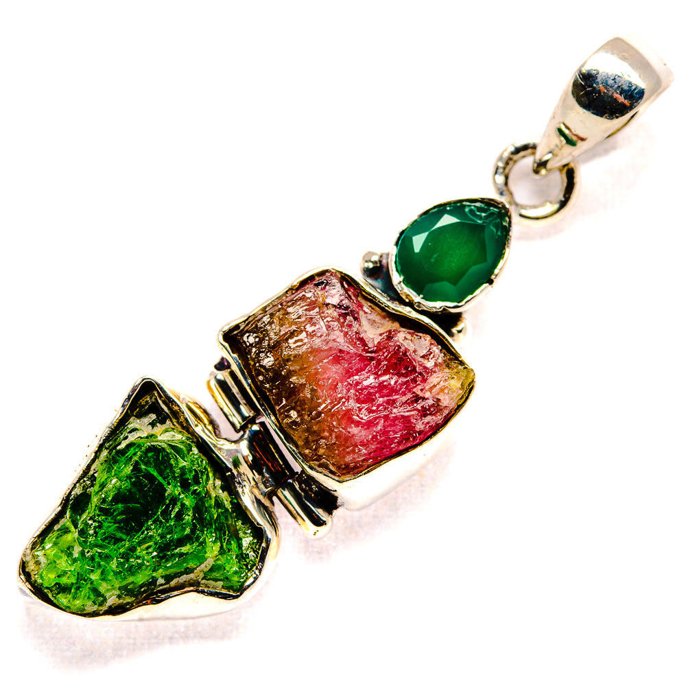 Chrome Diopside Pendants handcrafted by Anasilvercos - PD36545 - Photo 2