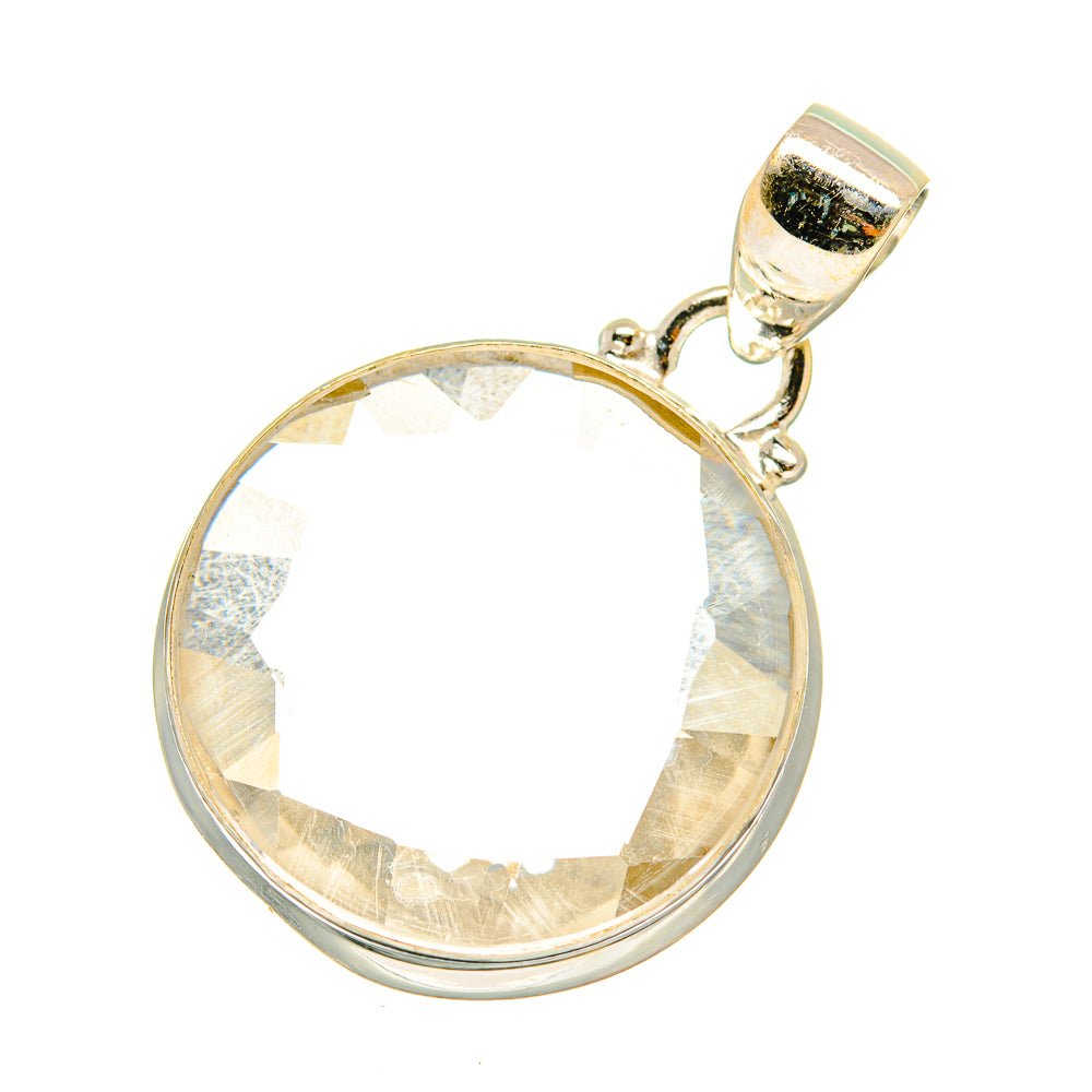 White Quartz Pendants handcrafted by Anasilvercos - PD3655