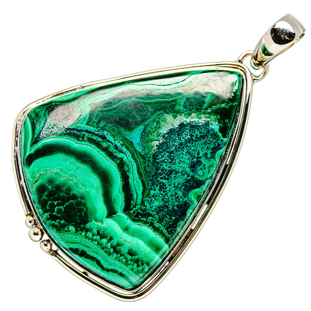 Malachite In Chrysocolla Pendants handcrafted by Anasilvercos - PD36562 - Photo 2