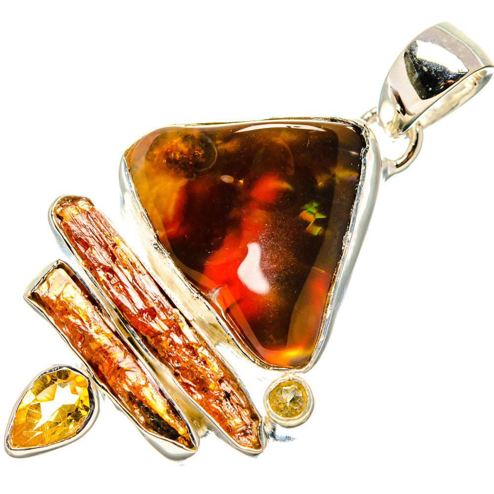 Mexican Fire Agate Pendants handcrafted by Anasilvercos - PD36573 - Photo 2