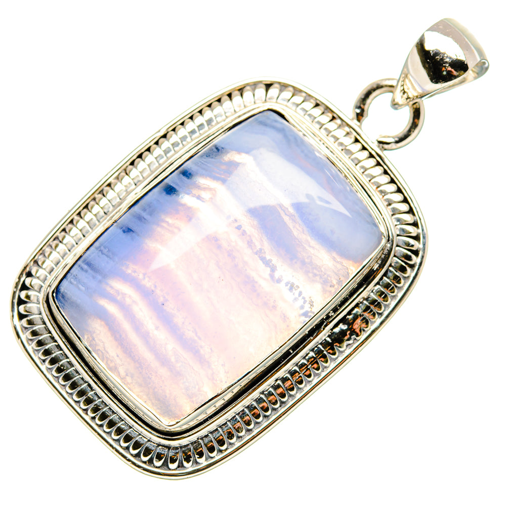 Blue Lace Agate Pendants handcrafted by Anasilvercos - PD36577 - Photo 2