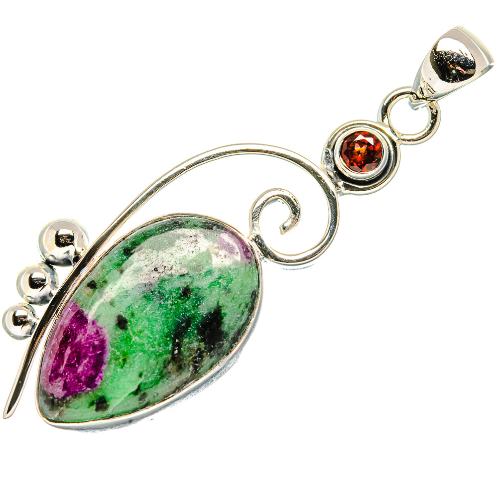 Ruby Zoisite Pendants handcrafted by Anasilvercos - PD36592 - Photo 2