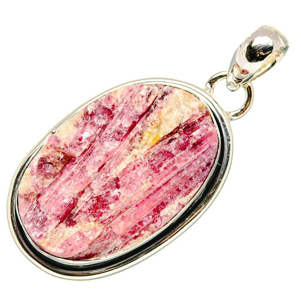 Pink Tourmaline In Quartz Pendants handcrafted by Anasilvercos - PD36595 - Photo 2