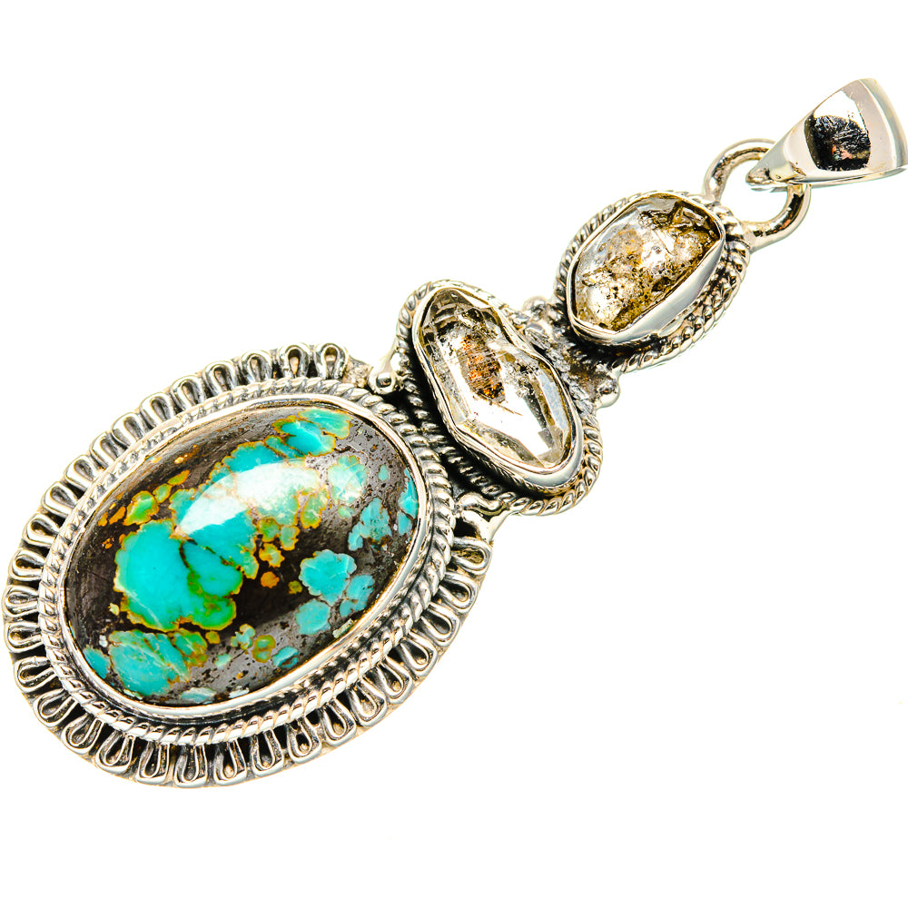 Tibetan Turquoise Pendants handcrafted by Anasilvercos - PD36600 - Photo 2