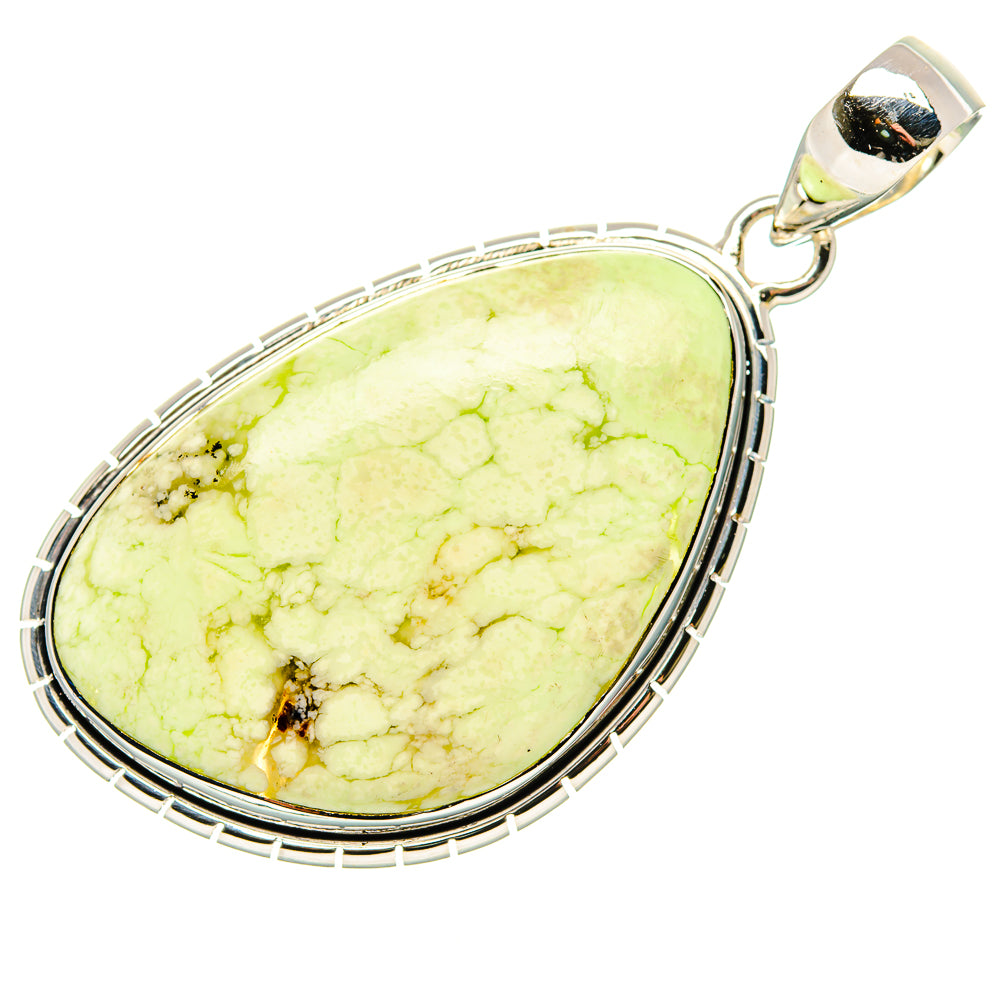 Lemon Chrysoprase Pendants handcrafted by Anasilvercos - PD36614 - Photo 2