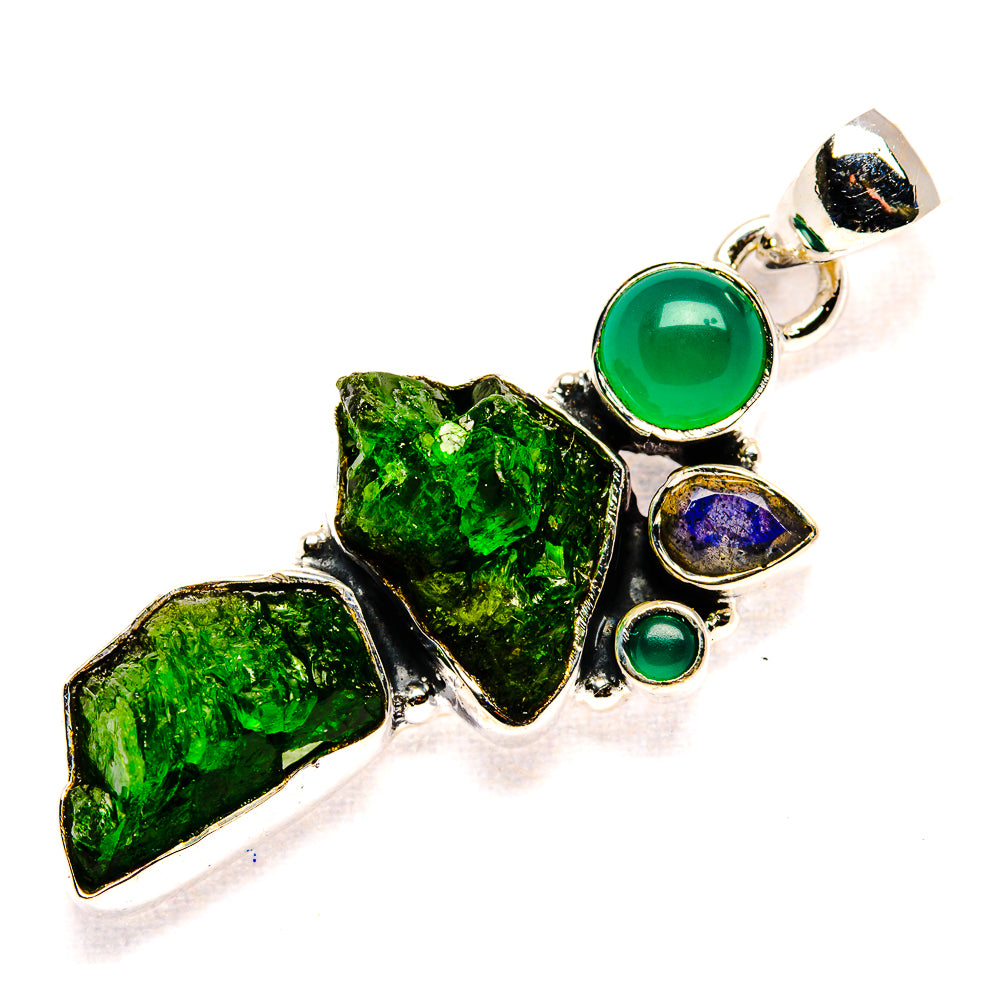 Chrome Diopside Pendants handcrafted by Anasilvercos - PD36649 - Photo 2