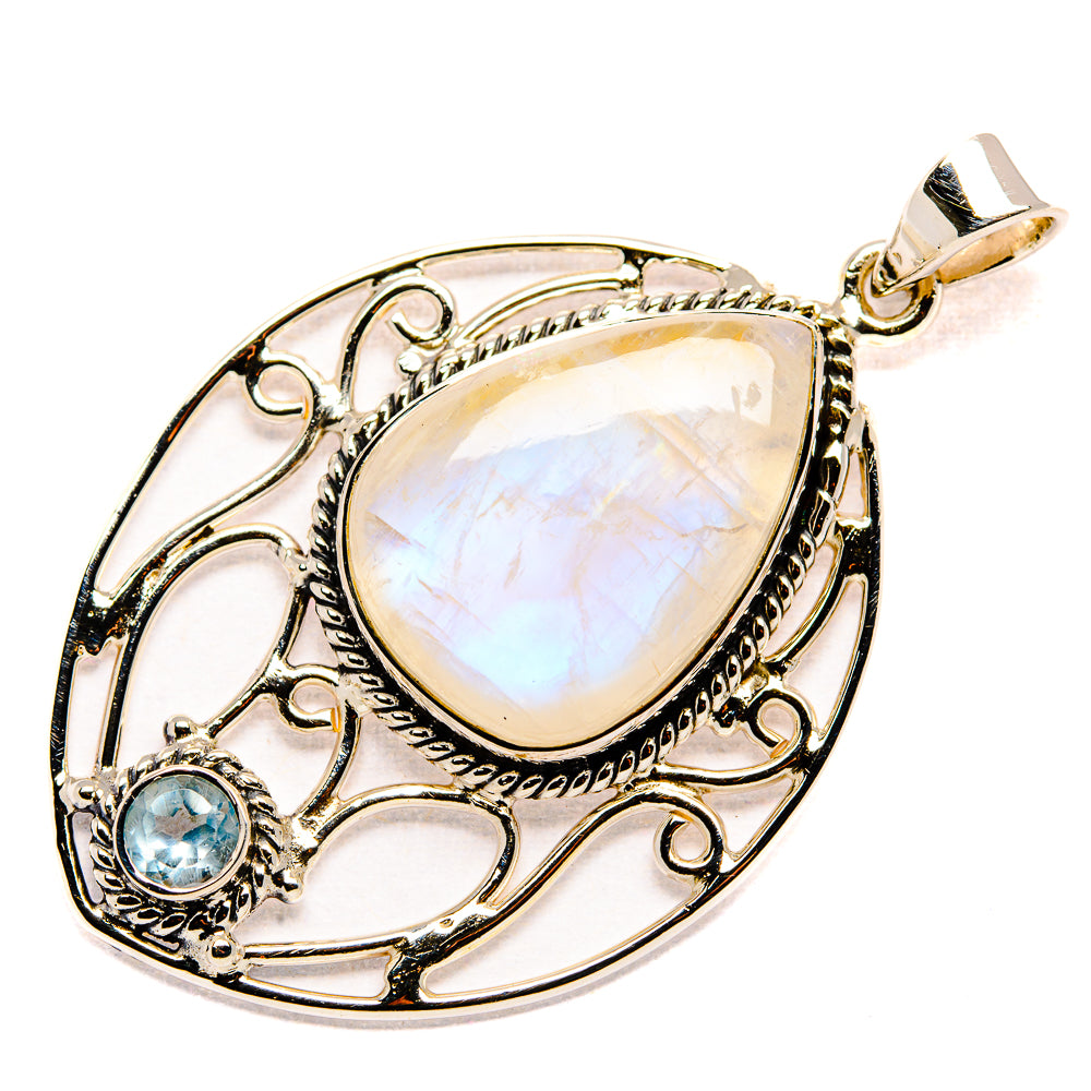 Rainbow Moonstone Pendants handcrafted by Anasilvercos - PD36706 - Photo 2