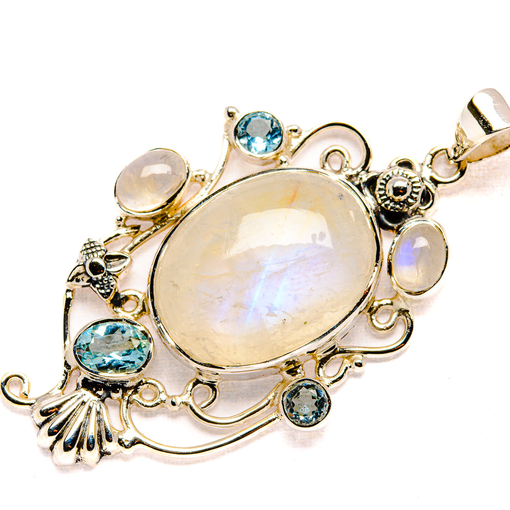 Rainbow Moonstone Pendants handcrafted by Anasilvercos - PD36715 - Photo 2