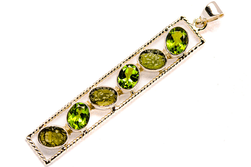 Moldavite Pendants handcrafted by Anasilvercos - PD36727 - Photo 2