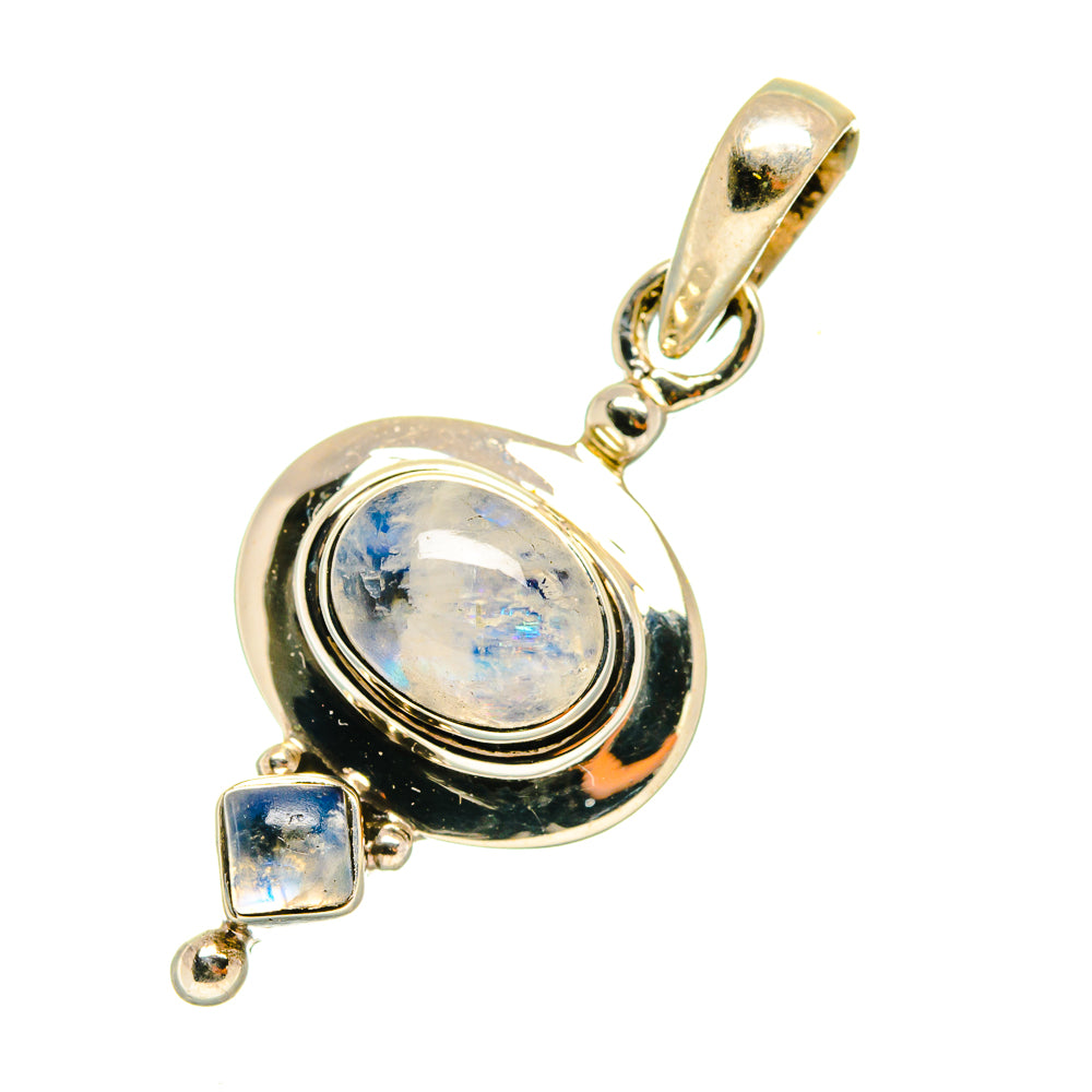 Rainbow Moonstone Pendants handcrafted by Anasilvercos - PD3680