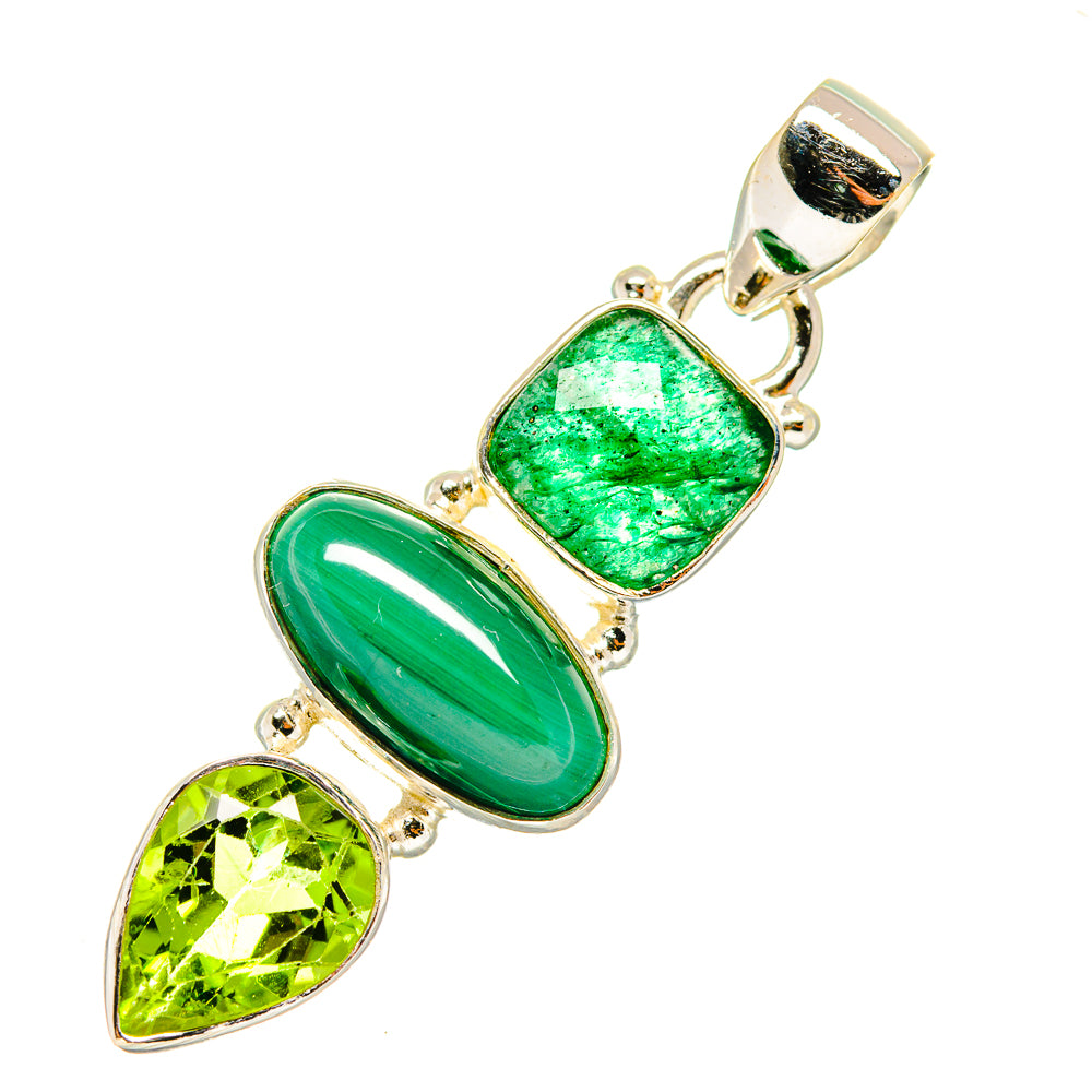 Malachite Pendants handcrafted by Anasilvercos - PD3681