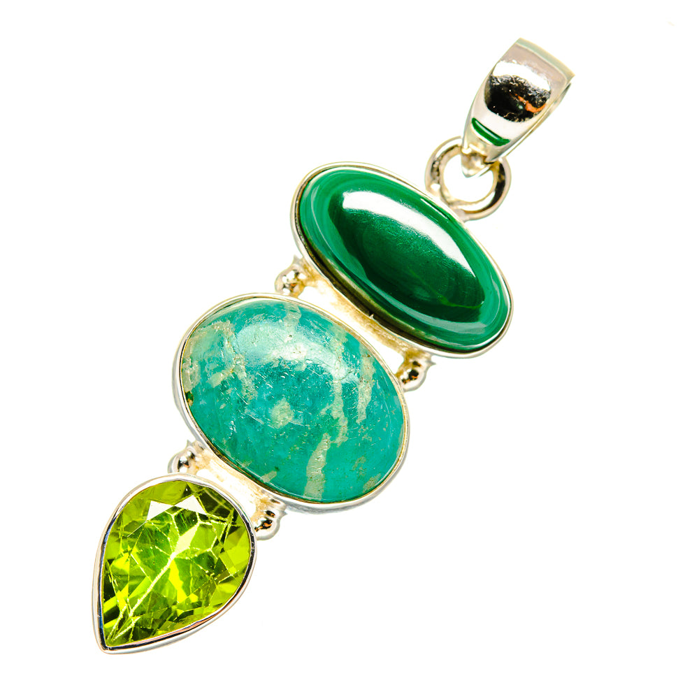 Peruvian Amazonite Pendants handcrafted by Anasilvercos - PD3682