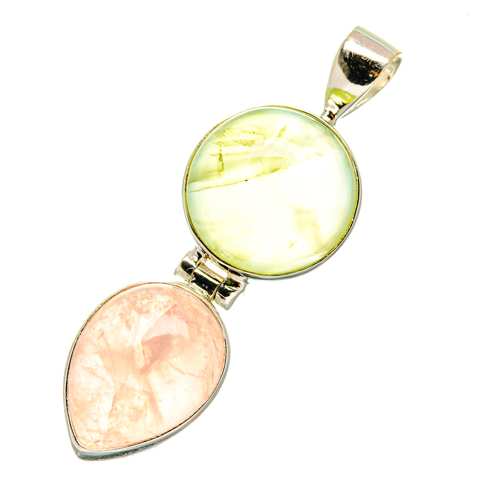 Rose Quartz Pendants handcrafted by Anasilvercos - PD3685