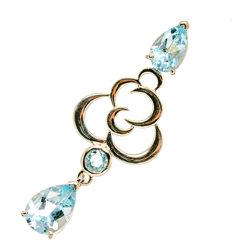 Blue Topaz Pendants handcrafted by Anasilvercos - PD3693