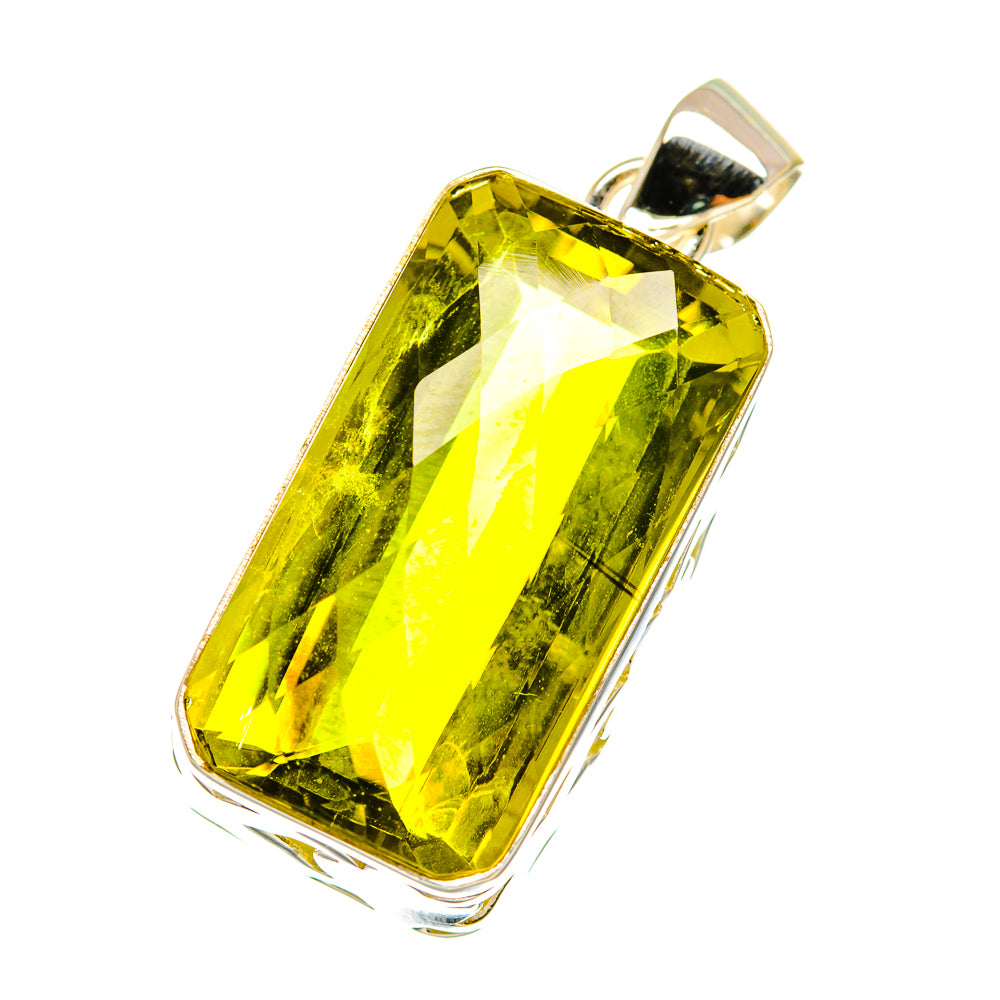 Olive Quartz Pendants handcrafted by Anasilvercos - PD3711