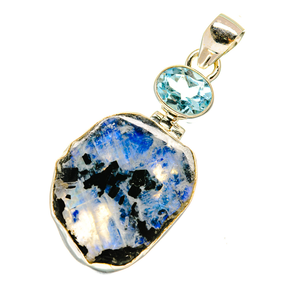 Rainbow Moonstone Pendants handcrafted by Anasilvercos - PD3720