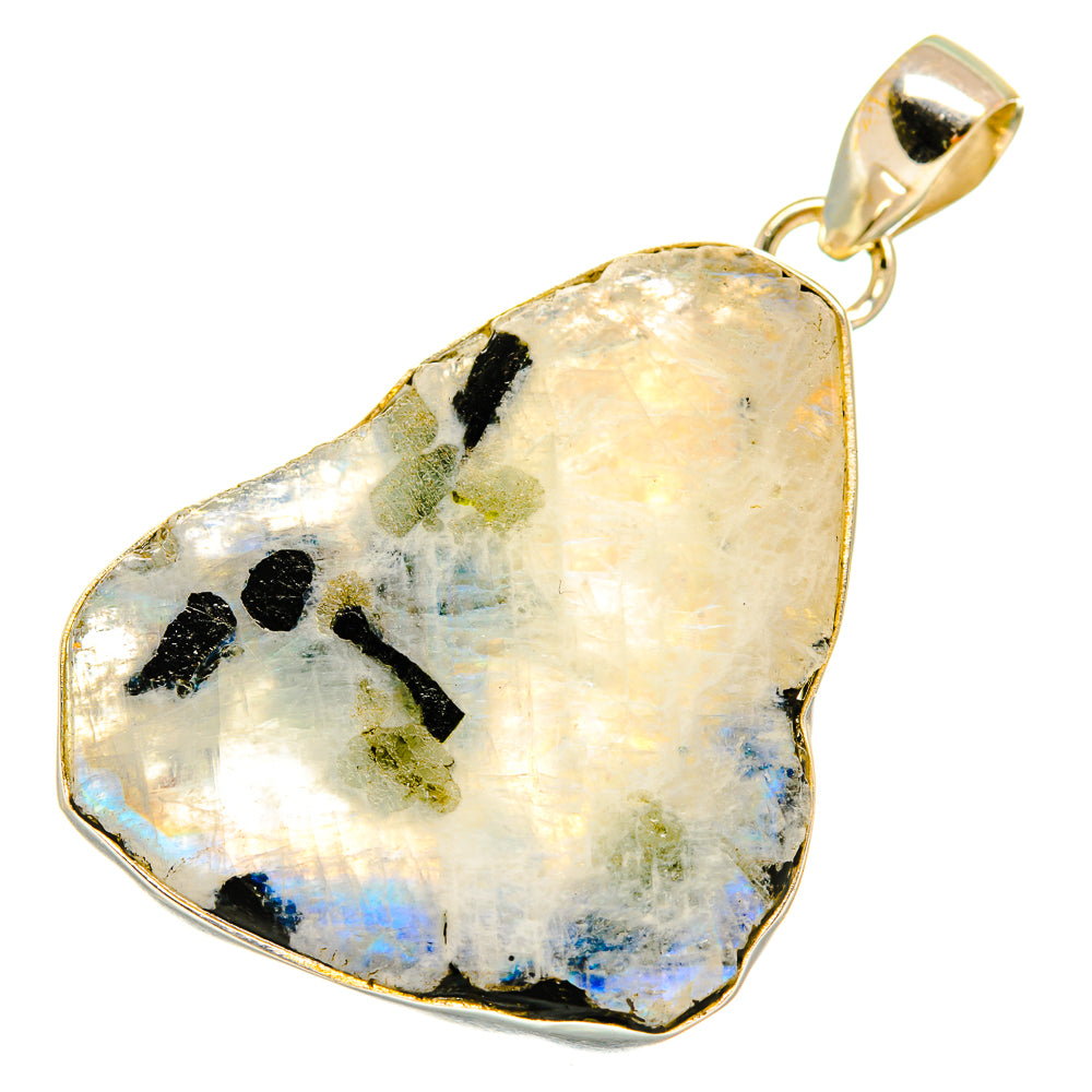 Rainbow Moonstone Pendants handcrafted by Anasilvercos - PD3722