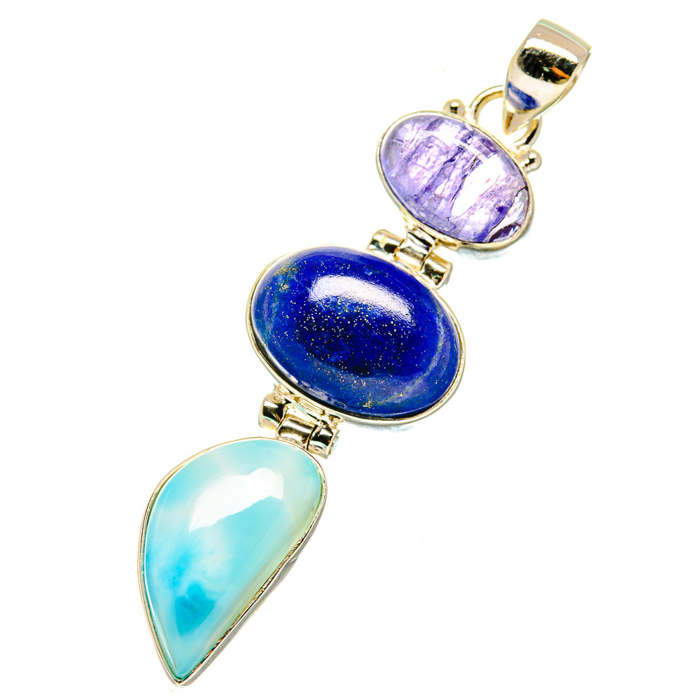 Lapis Lazuli Pendants handcrafted by Anasilvercos - PD3755