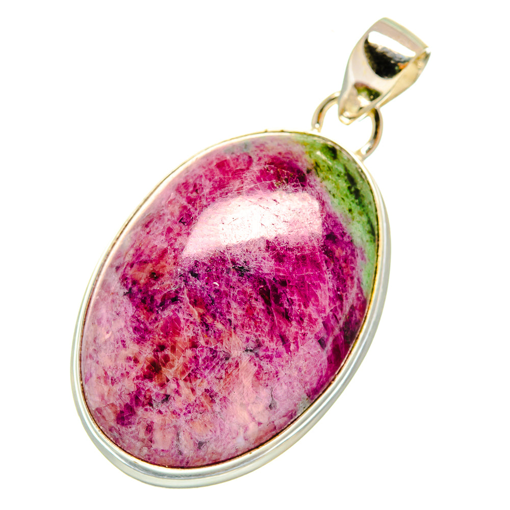 Ruby Zoisite Pendants handcrafted by Anasilvercos - PD3804