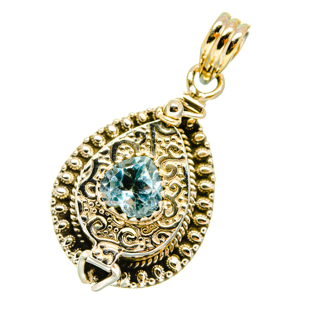 Blue Topaz Pendants handcrafted by Anasilvercos - PD3808