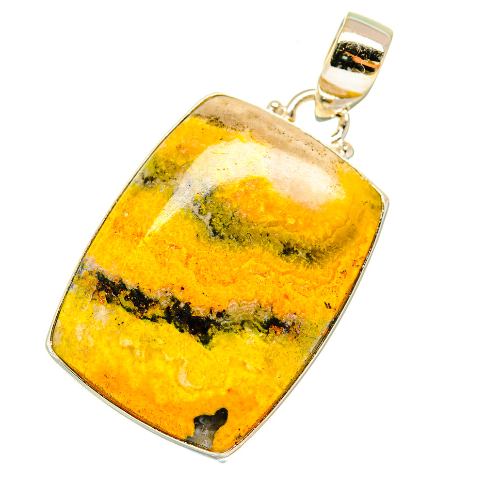Bumble Bee Jasper Pendants handcrafted by Anasilvercos - PD3825