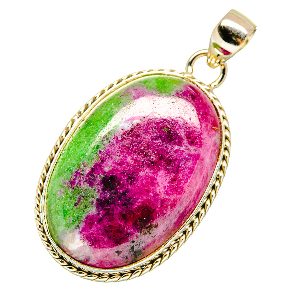 Ruby Zoisite Pendants handcrafted by Anasilvercos - PD3831