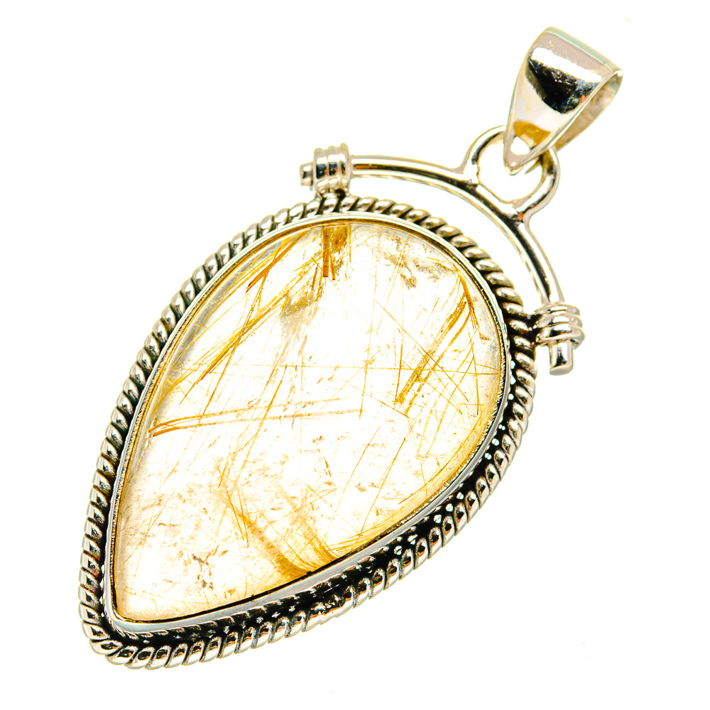 Rutilated Quartz Pendants handcrafted by Anasilvercos - PD3834