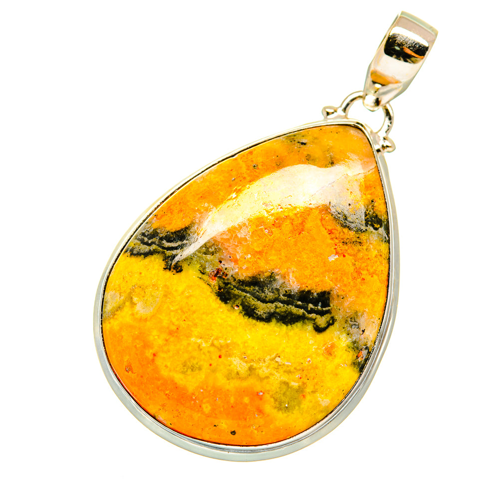 Bumble Bee Jasper Pendants handcrafted by Anasilvercos - PD3846