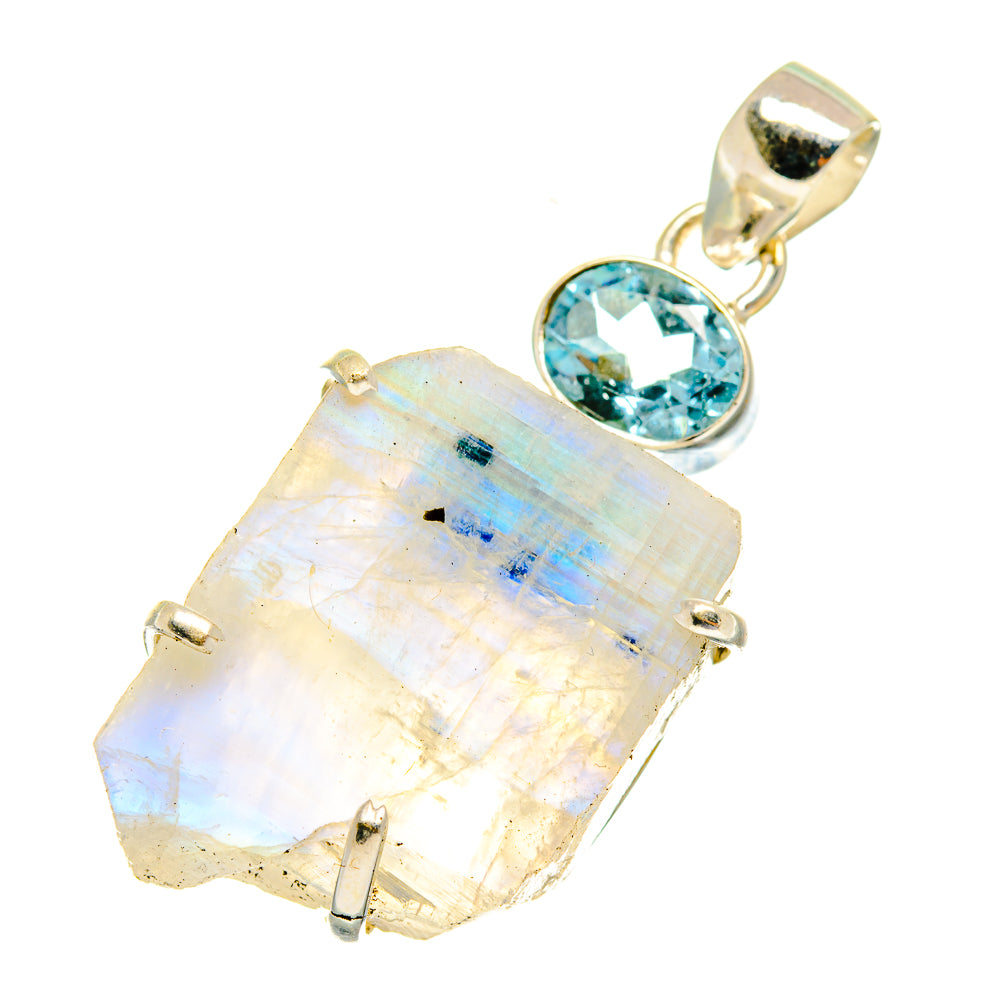Rainbow Moonstone Pendants handcrafted by Anasilvercos - PD3852